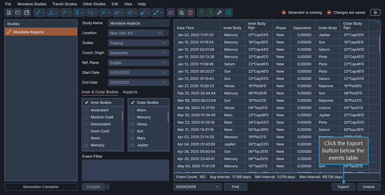 export-events-to-csv-steps