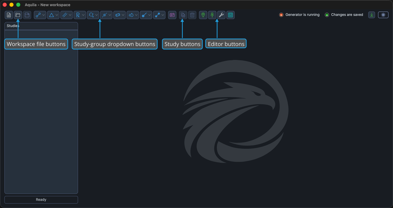 The full main toolbar.