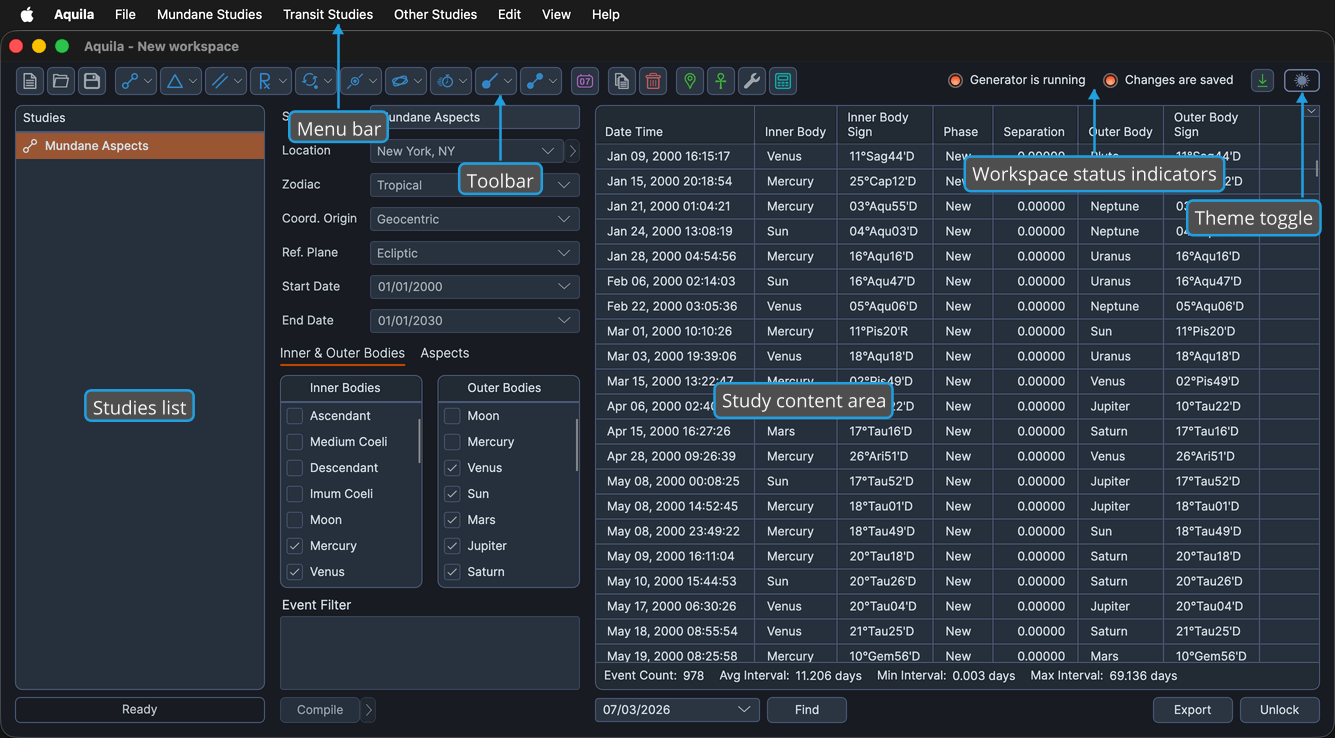 The main application window.