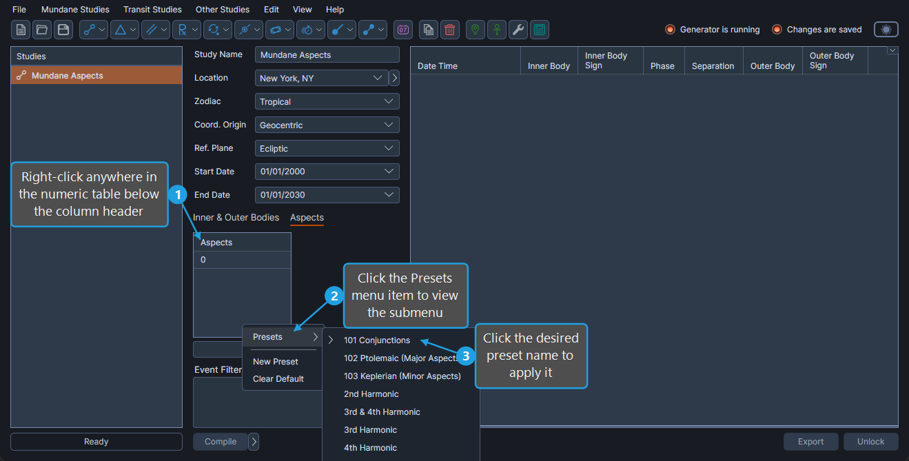 numeric-table-presets-flyout