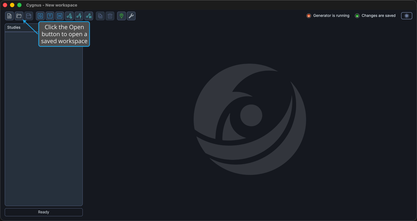 The Cygnus toolbar.